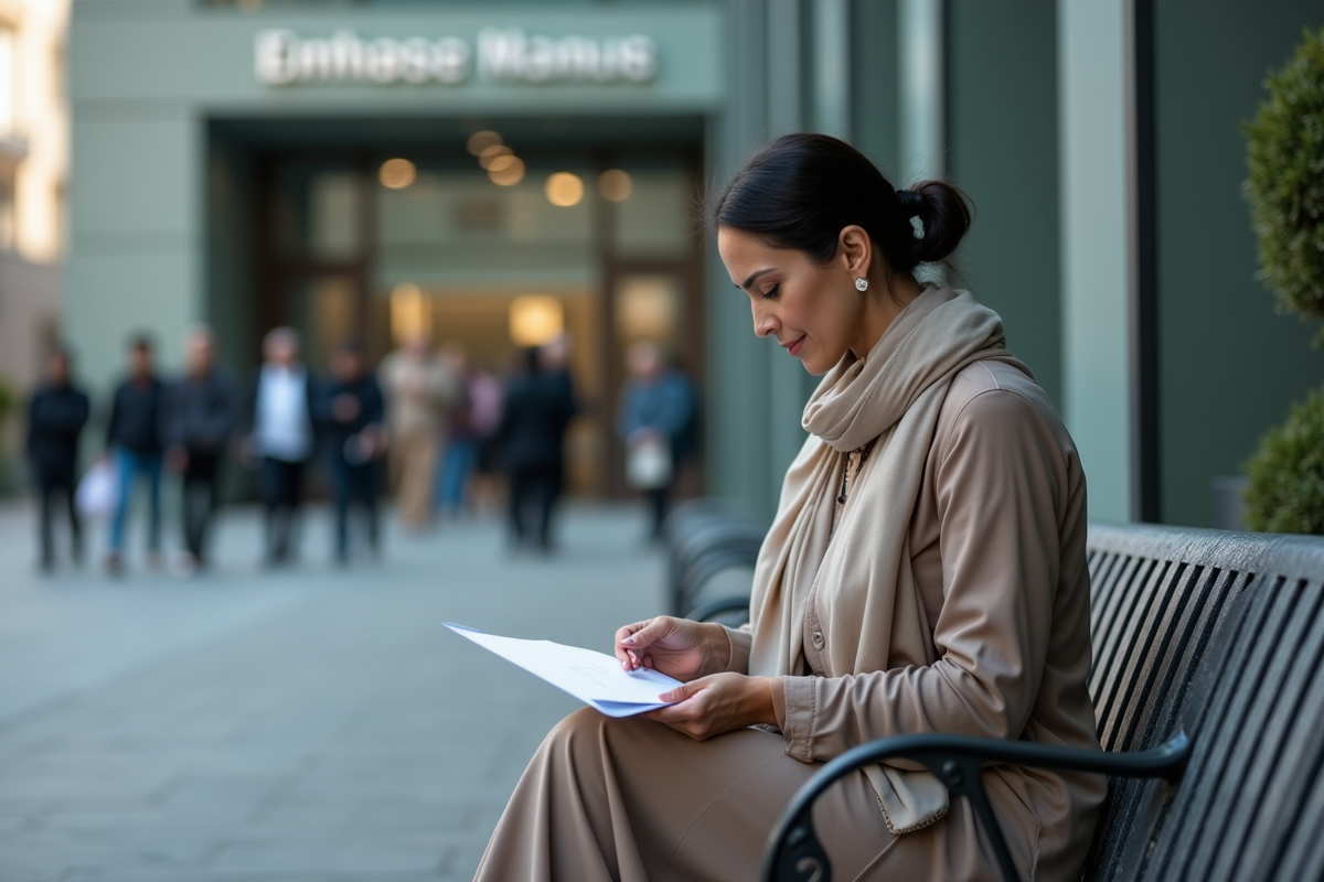 Femme assise devant l